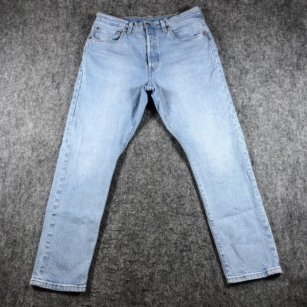 Levi's 501 S Jeans Mens 31x28 Light Wash Slim Tapered Button Fly